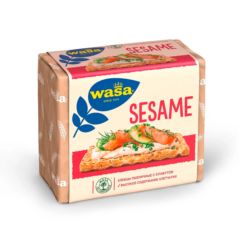 

Хлебцы пшеничные WASA с кунжутом 200 г