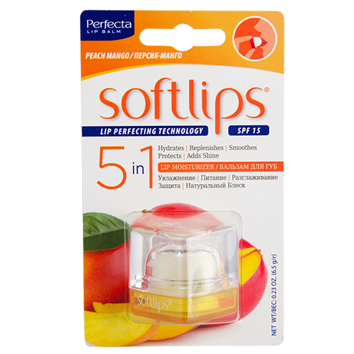 

Бальзам для губ PERFECTA SOFTLIPS Персик-манго SPF-15 6,5 г