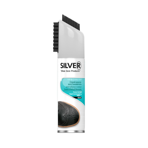 Спрей-краска SILVER SPECIALIST восстановитель для нубука и замши черный 300 мл - фото 1