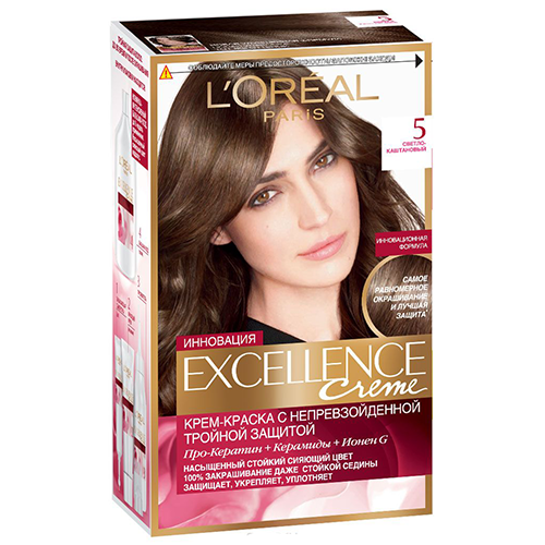 

Крем-краска для волос LOREAL EXCELLENCE тон 5 Светло-каштановый красный