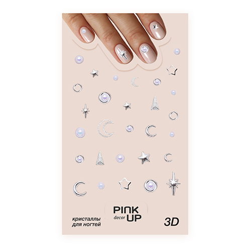 

Кристаллы для ногтей PINK UP DECOR 3D переводные тон 732
