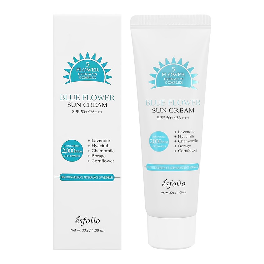 ESFOLIO Крем для лица ESFOLIO BLUE FLOWER SUN солнцезащитный SPF50+ увлажняющий 30 г