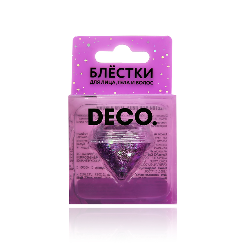 Блестки для лица, тела и волос DECO. DREAM DUST violet