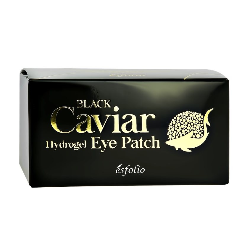 Патчи для глаз `ESFOLIO` BLACK CAVIAR гидрогелевые с экстрактом черной икры 60 шт