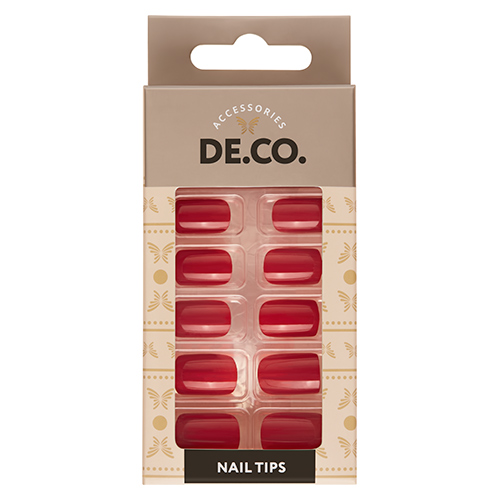 

Набор накладных ногтей DECO. ESSENTIAL Dark red 24 шт + клеевые стикеры 24 шт