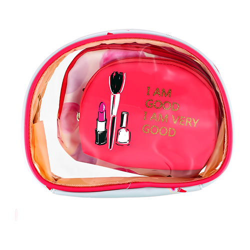 

Набор косметичек LADY PINK коралловый 3 шт