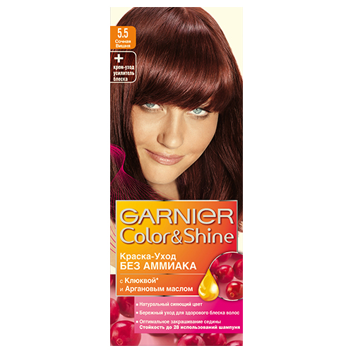 

Краска для волос GARNIER COLOR & SHINE тон 5.5 Красное Дерево