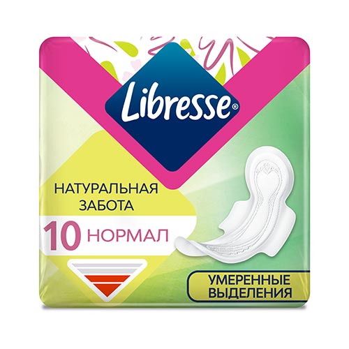 

Прокладки классические LIBRESSE НАТУРАЛЬНАЯ ЗАБОТА Нормал 10 шт