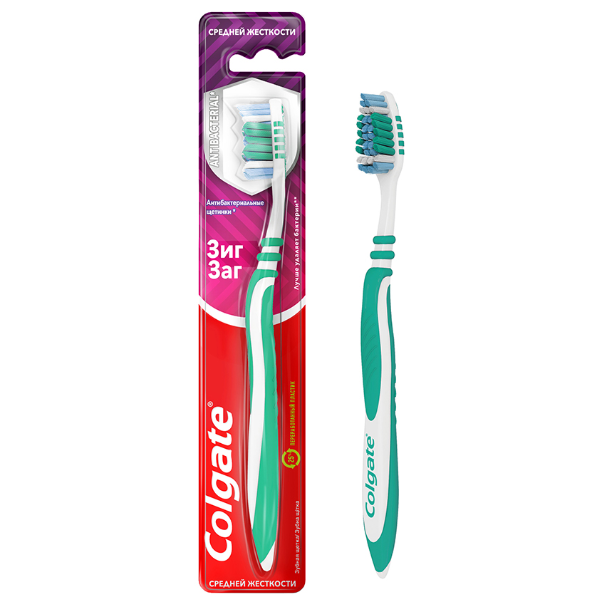 COLGATE Щетка зубная COLGATE ZIG ZAG зубная щетка colgate zig zag gum care мягкая