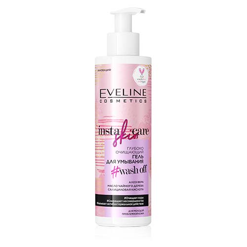 

Гель для лица EVELINE INSTA SKIN CARE глубоко очищающий 200 мл