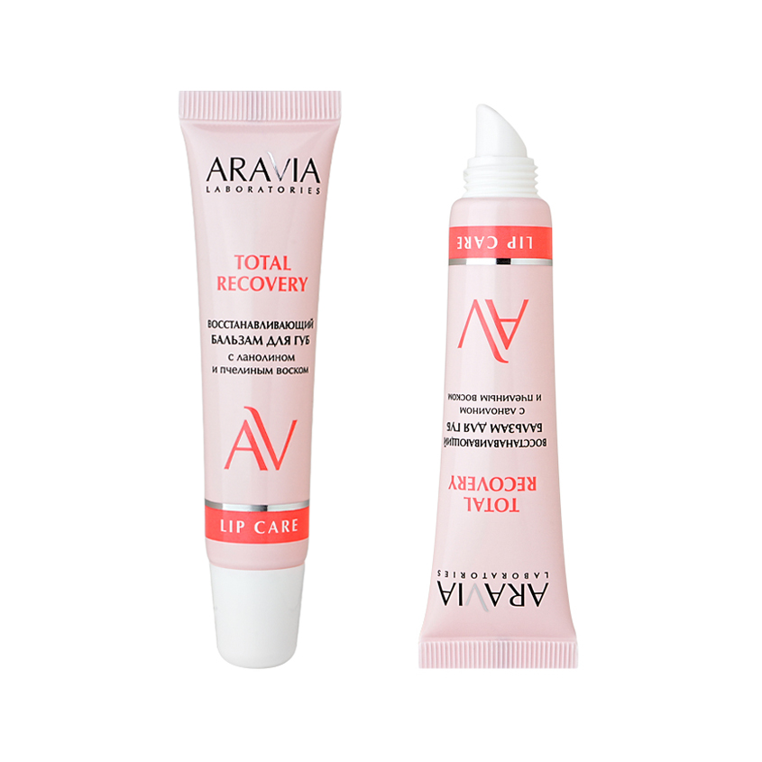 Бальзам для губ ARAVIA LABORATORIES Total Recovery восстанавливающий с ланолином и пчелиным воском 15 мл