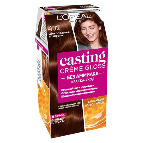 Крем-краска для волос LOREAL CASTING CREME GLOSS тон 432 Шоколадный трюфель - фото 1