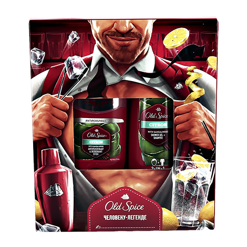

Набор подарочный мужской OLD SPICE CITRON гель для душа 250 мл, део-стик 50 мл