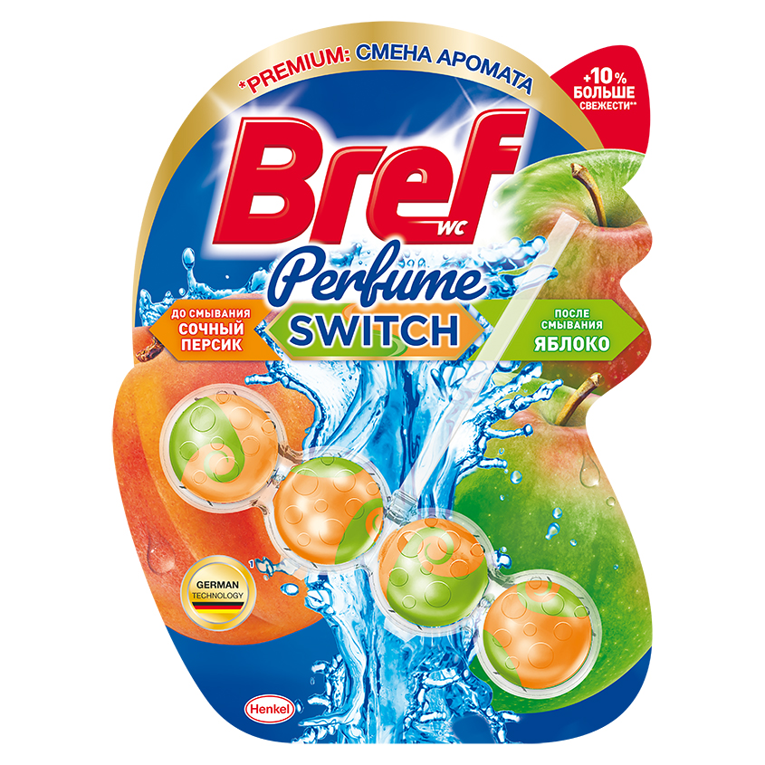 

Подвеска для унитаза BREF PERFUME SWITCH Сочный персик-яблоко 50 г