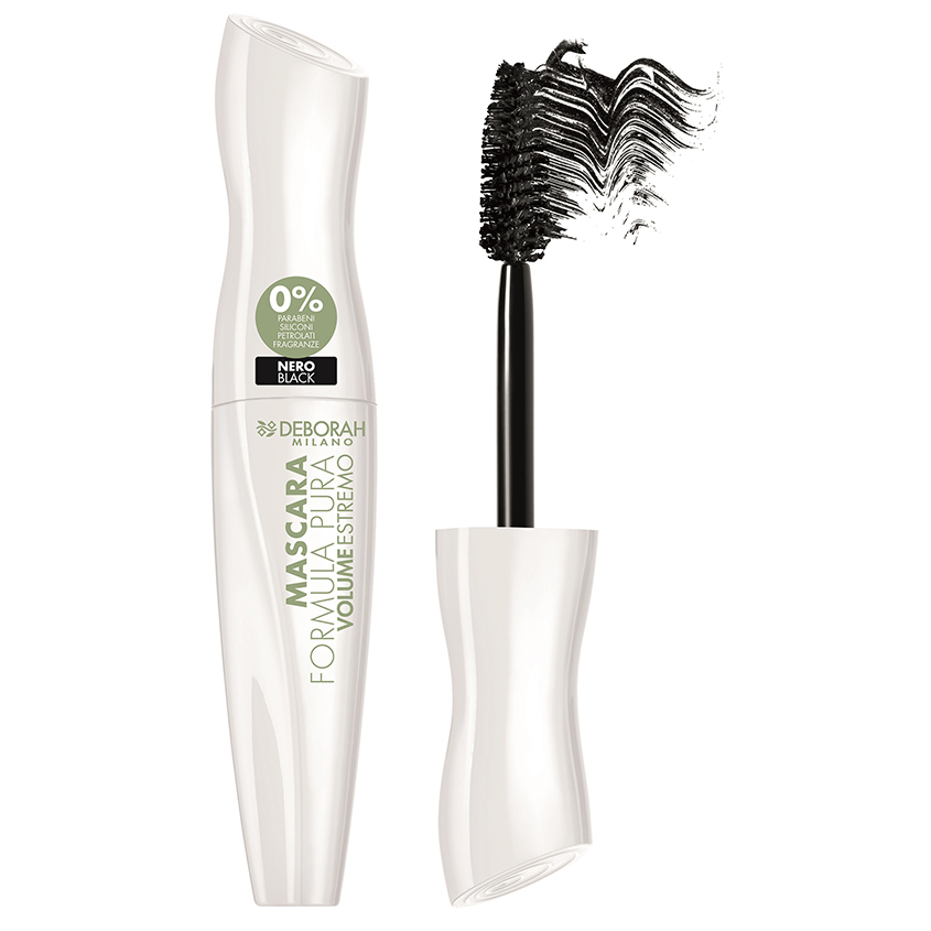 DEBORAH Тушь для ресниц DEBORAH FORMULA PURA MASCARA VOLUME ESTREMO тон черный deborah тушь для ресниц deborah formula pura mascara volume estremo тон коричневый