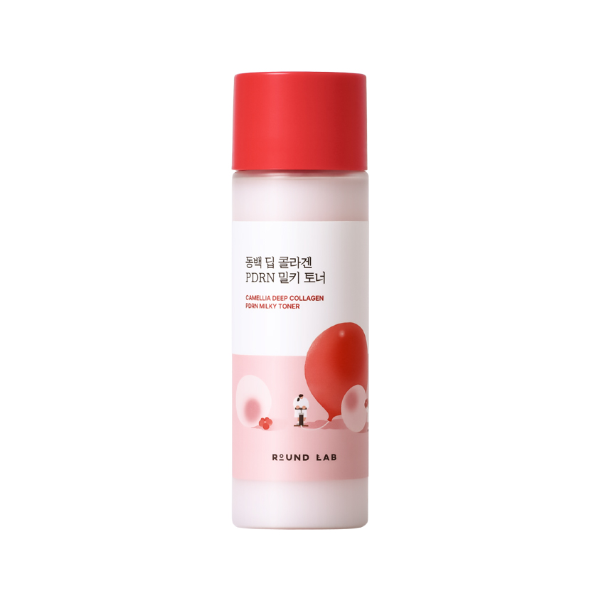 Тонер для лица `ROUND LAB` CAMELLIA DEEP СOLLAGEN молочный с ПДРН и коллагеном для сияния кожи 150 мл