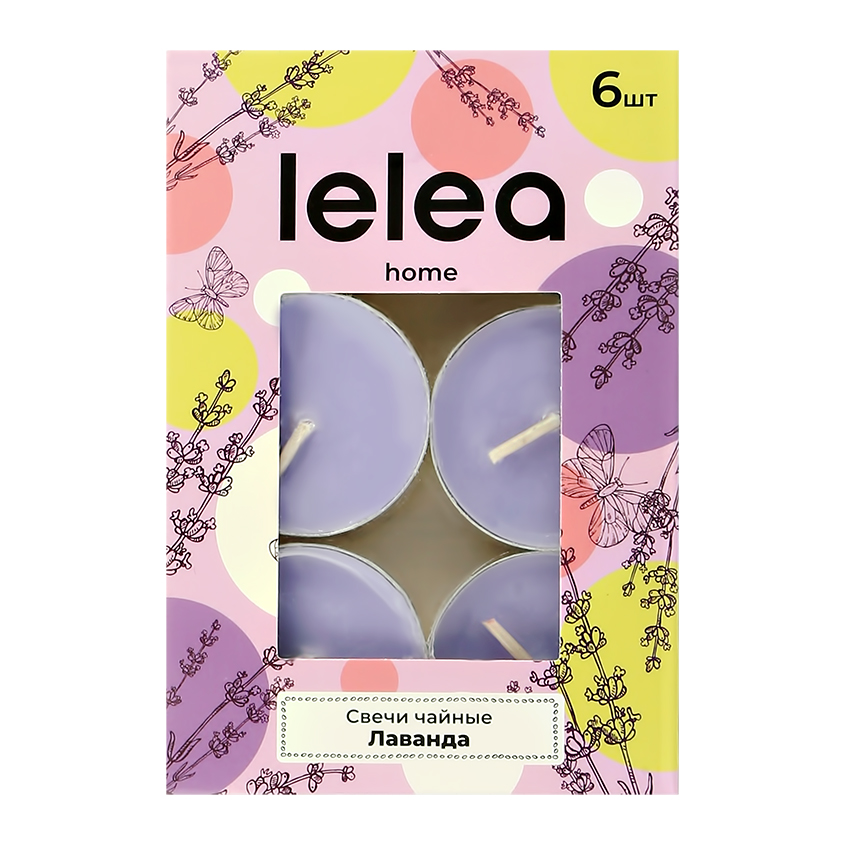 lelea запаска для ролика lelea 30 листов 2 шт Свечи ароматические LELEA Лаванда 6 шт