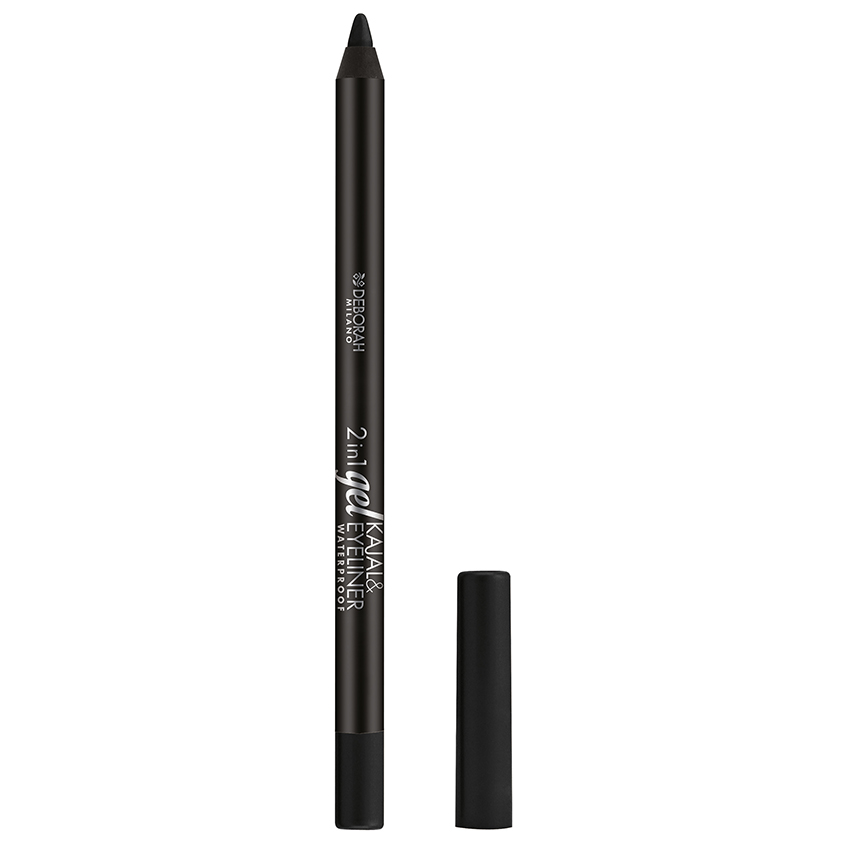 Карандаш для глаз DEBORAH 2 IN 1 GEL KAJAL & EYELINER PENCIL гелевый тон 01 черный