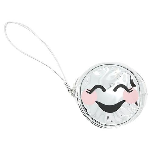 Косметичка круглая SMILE LADY PINK UNUSUAL серебряная