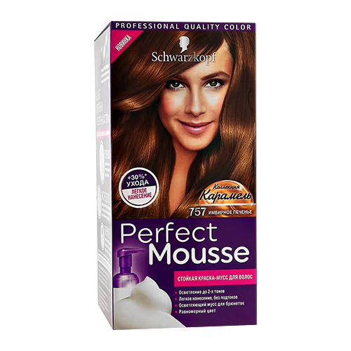 

Краска-мусс для волос PERFECT MOUSSE тон 757 Имбирное печенье