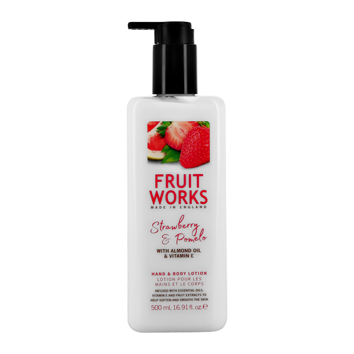 

Лосьон для тела и рук FRUIT WORKS STRAWBERRY & POMELO c миндальным маслом и витамином E 500 мл