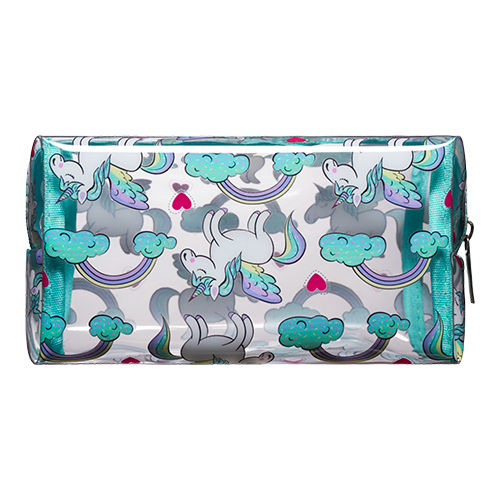 

Косметичка LADY PINK FUNNY PRINTS голубая с единорогами