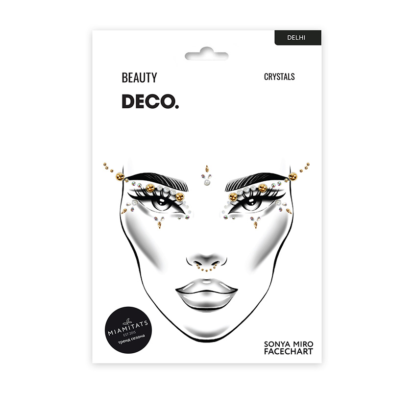 Кристаллы для лица и тела DECO. FACE CRYSTALS by Miami tattoos Delhi цена и фото