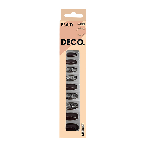 

Набор накладных ногтей DECO. STARDUST wine 24 шт + клеевые стикеры 24 шт