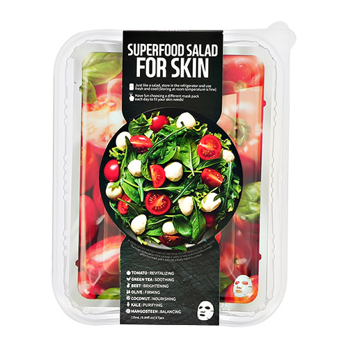 

Набор масок для лица FARMSKIN SUPERFOOD SALAD FOR SKIN с экстрактом томата, зеленого чая, свеклы, капусты кале, мангустина, кокоса, оливы 7 шт
