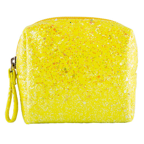 

Косметичка LADY PINK SHINE ON glitter small size желтая