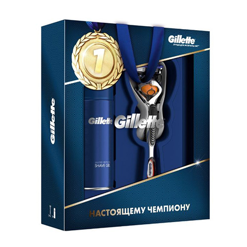 Набор подарочный мужской GILLETTE гель для бритья 75 мл, станок для бритья со сменной кассетой