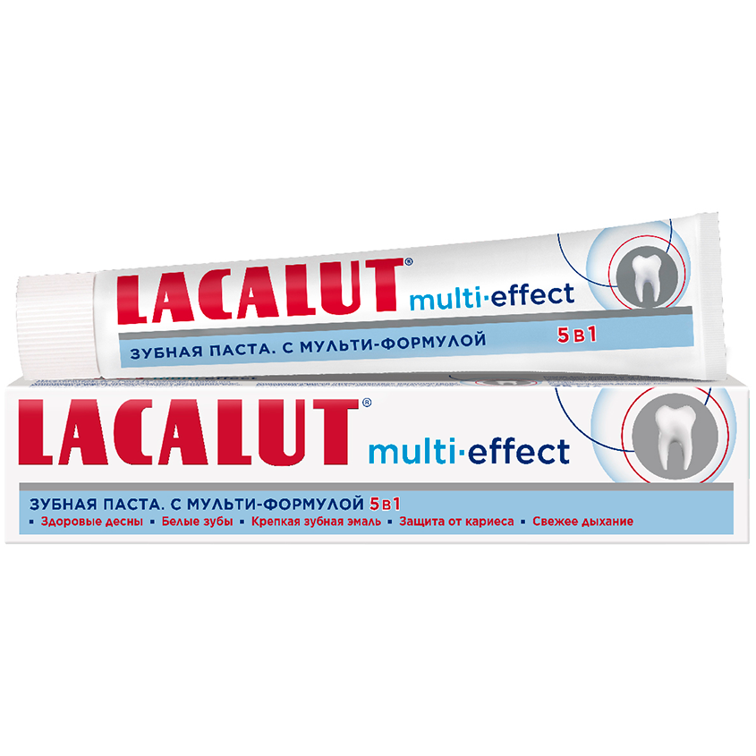 Паста зубная LACALUT Multi-effect 75 мл зубная паста lacalut multi effect 75 мл ополаскиватель 50 мл в подарок