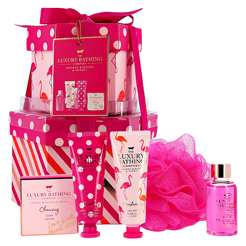 

Набор подарочный женский THE LUXURY BATHING BY GRACE COLE ORANGE BLOSSOM & NEROLI гель для душа 50 мл, крем для тела 50 мл, крем для рук и ногтей 50 мл, мыло 100 г, мочалка