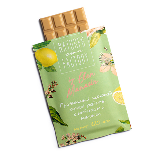 Гречишный шоколад `NATURE`S OWN FACTORY` с имбирем и лимоном 20 г