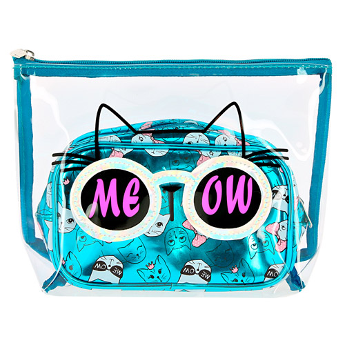 

Набор косметичек LADY PINK CATS синий 2 шт