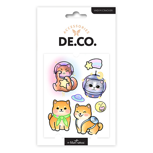 

Татуировка для тела DE.CO. KAWAII переводная Pets