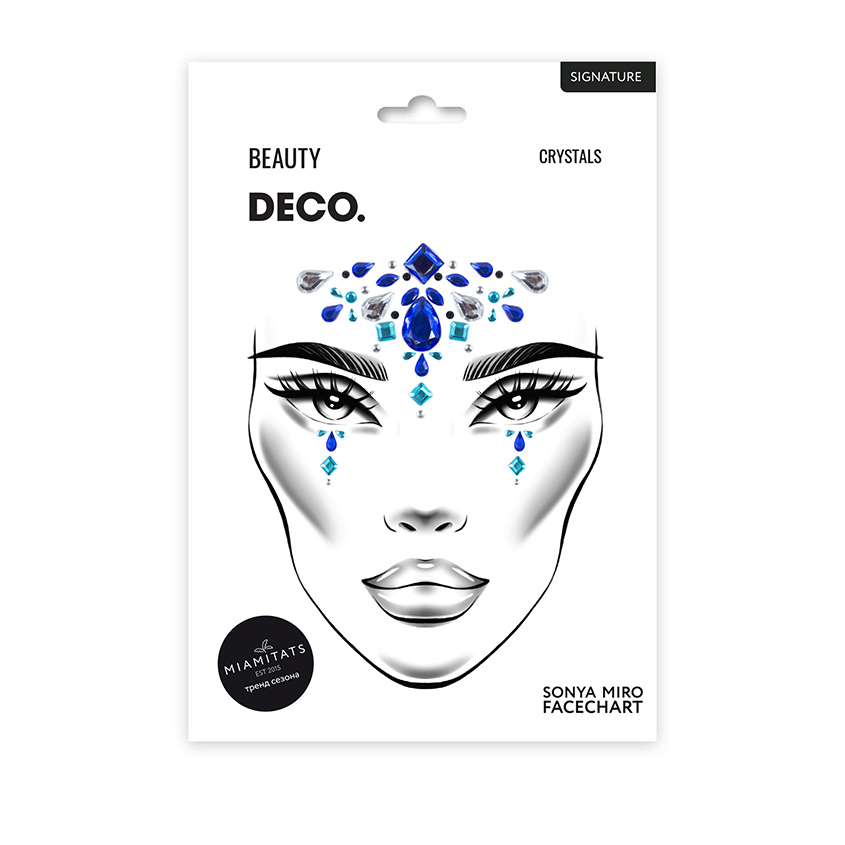 Кристаллы для лица и тела `DECO.` FACE CRYSTALS by Miami tattoos (Signature)