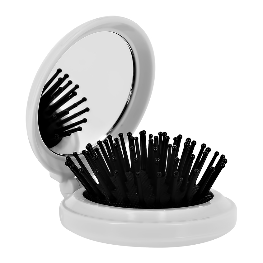 Расческа для волос с зеркалом `MISS PINKY` с принтом кошечка
