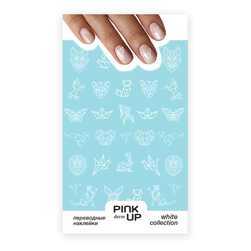 

Наклейки для ногтей переводные PINK UP DECOR WHITE COLLECTION тон 702