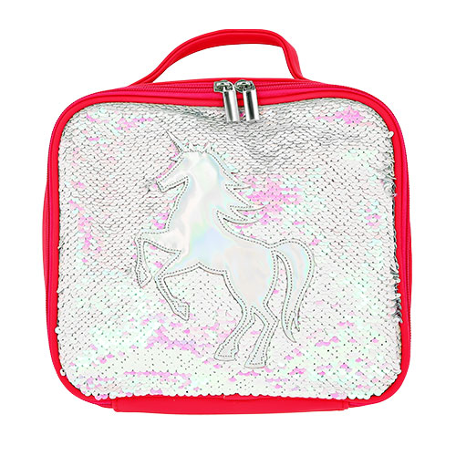 

Косметичка-органайзер MISS PINKY UNICORN в пайетках сиреневая