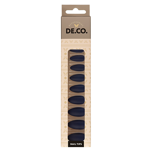 

Набор накладных ногтей DECO. VELVET navy 24 шт+ клеевые стикеры 24 шт