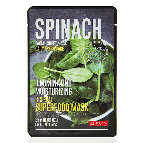 

Маска для лица DERMAL SUPERFOOD с экстрактом шпината 25 г