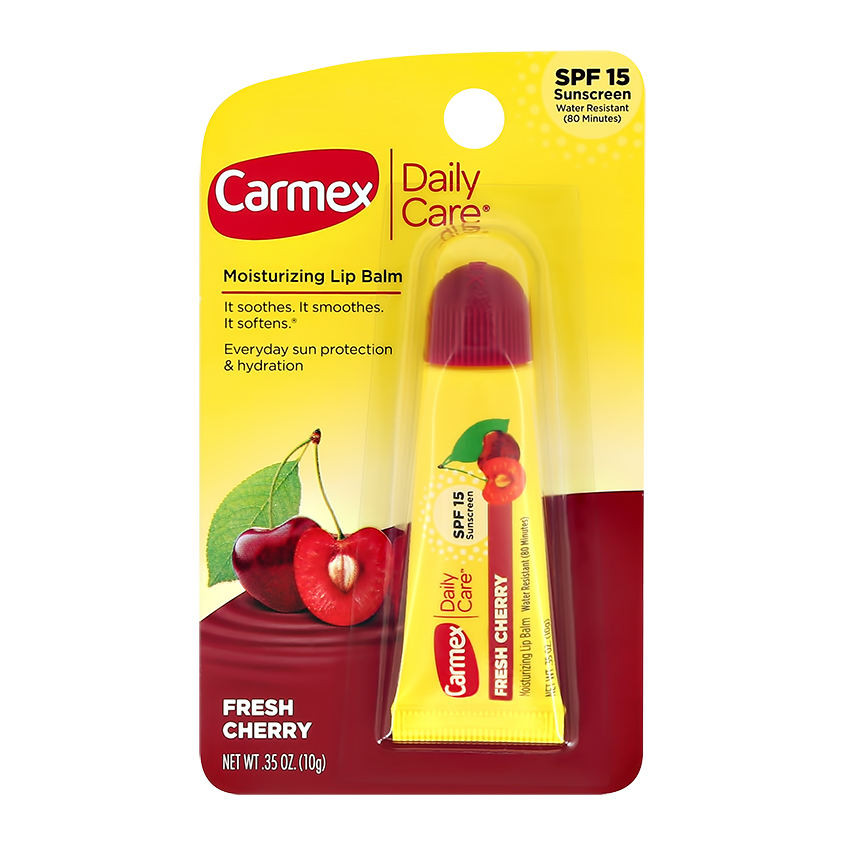 Бальзам для губ CARMEX ВИШНЯ в тубе SPF-15 10 г carmex бальзам для губ strawberry tube желтый