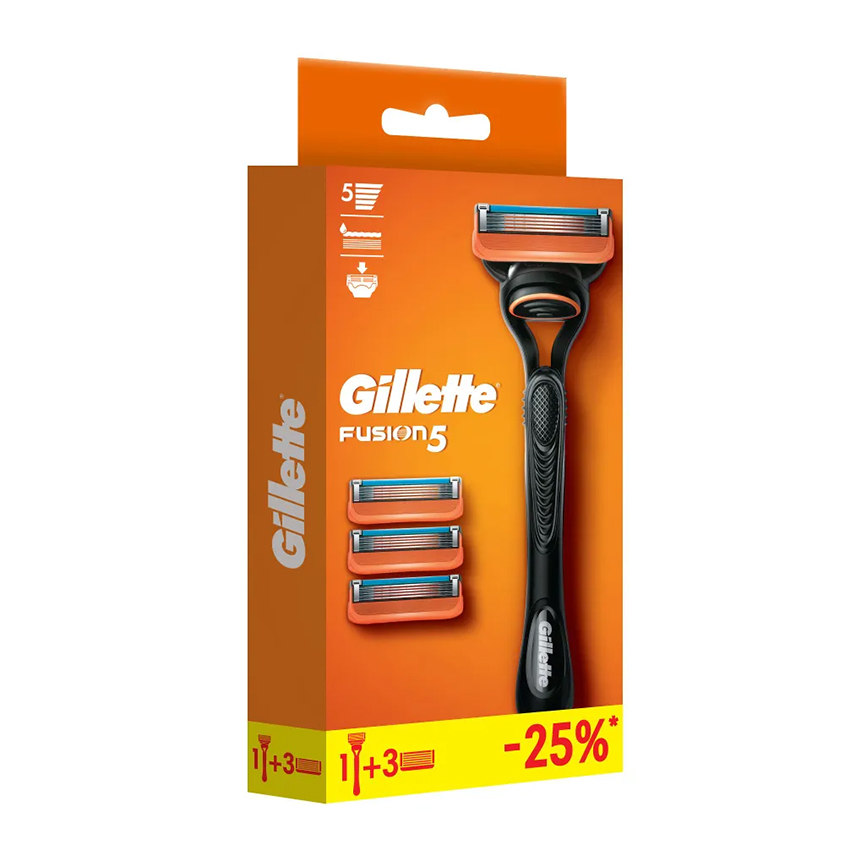 Станок для бритья GILLETTE FUSION c 4 сменными кассетами станок для бритья gillette fusion с 2 сменными кассетами