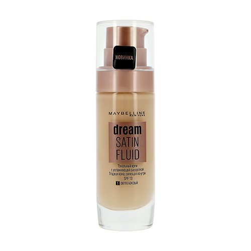 

Крем тональный для лица MAYBELLINE DREAM SATIN FLUID тон 01 светло-бежевый