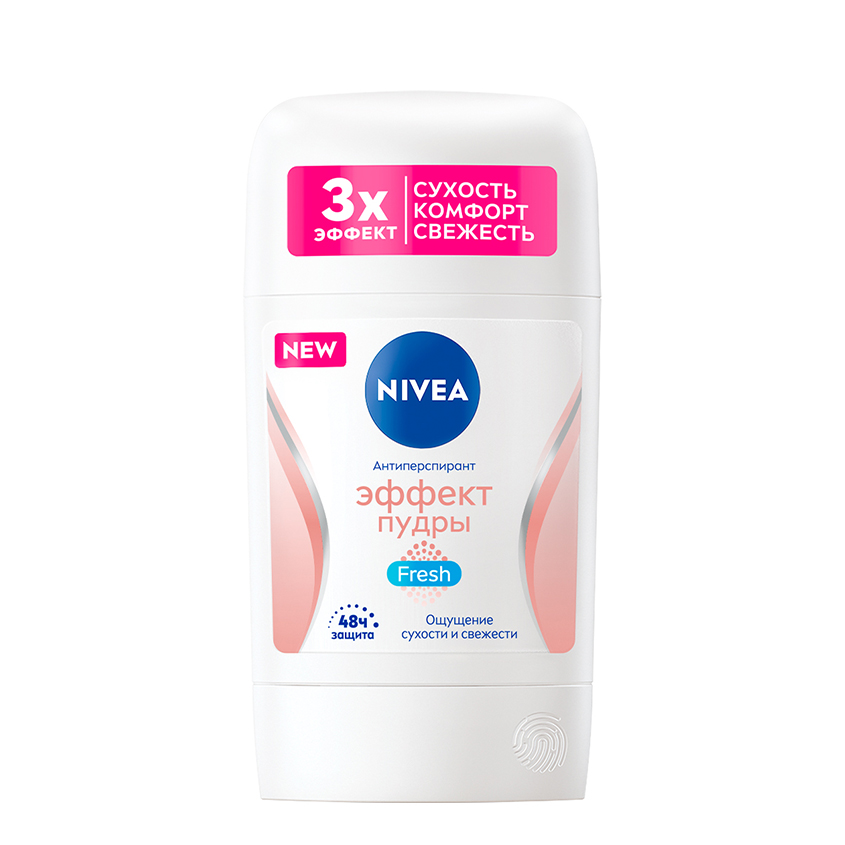 NIVEA Део-стик жен. NIVEA ЭФФЕКТ ПУДРЫ FRESH антиперспирант 50 мл дезодоранты nivea дезодорант антиперспирант стик эффект пудры fresh