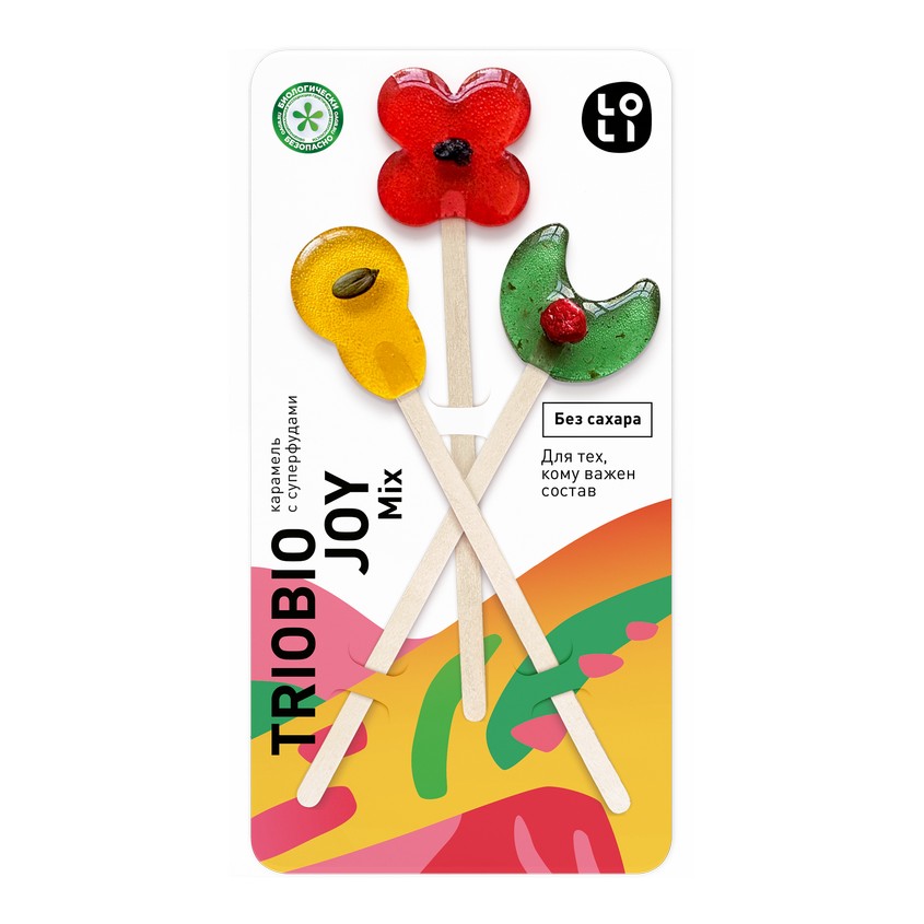 

Карамель на палочке LO-LI tiobio joy 3x8 г