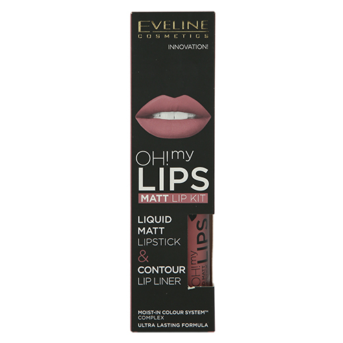 Набор для губ `EVELINE` OH MY LIPS тон 04 (помада, карандаш)