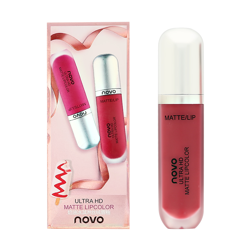 NOVO Помада для губ NOVO ULTRA HD MATTE LIPCOLOR матовая жидкая тон 07