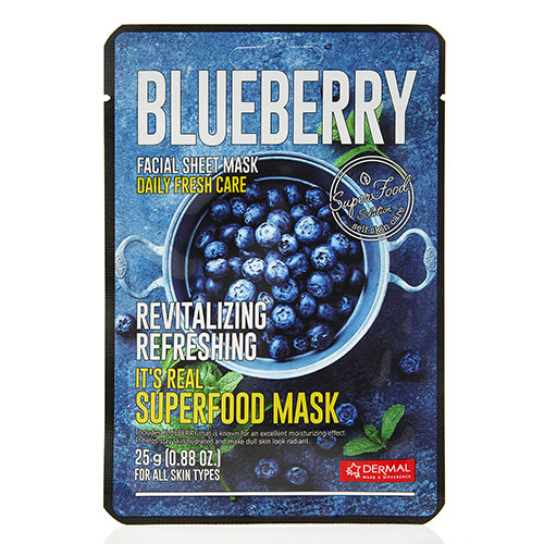 

Маска для лица DERMAL SUPERFOOD с экстрактом голубики 25 г